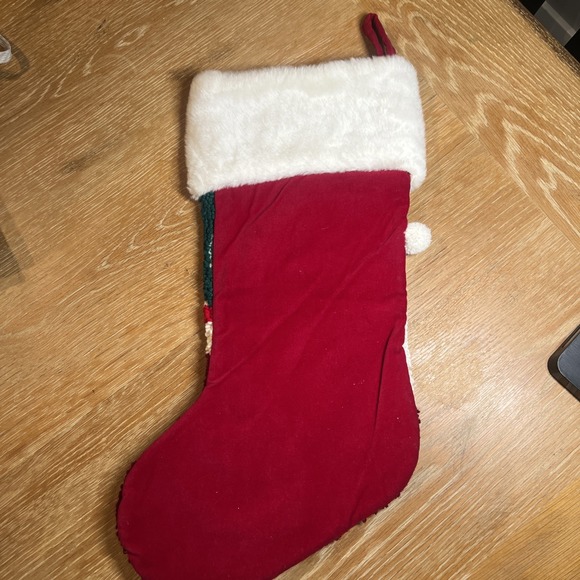 JC Penney Home Collection 3D Santa Christmas Stocking Jingle Bell Hooked Yarn - Picture 5 of 7